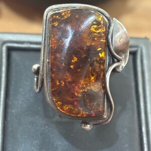 Baltic amber ring